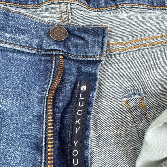 Lucky Brand Jeans Mens 38x32 Blue Denim Pants 410 Athletic Slim Light Wash - Picture 9 of 11